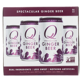 Q Drinks Ginger Beer 6-Pack - 4/7.5fl Oz Cans - Cozy Farm 