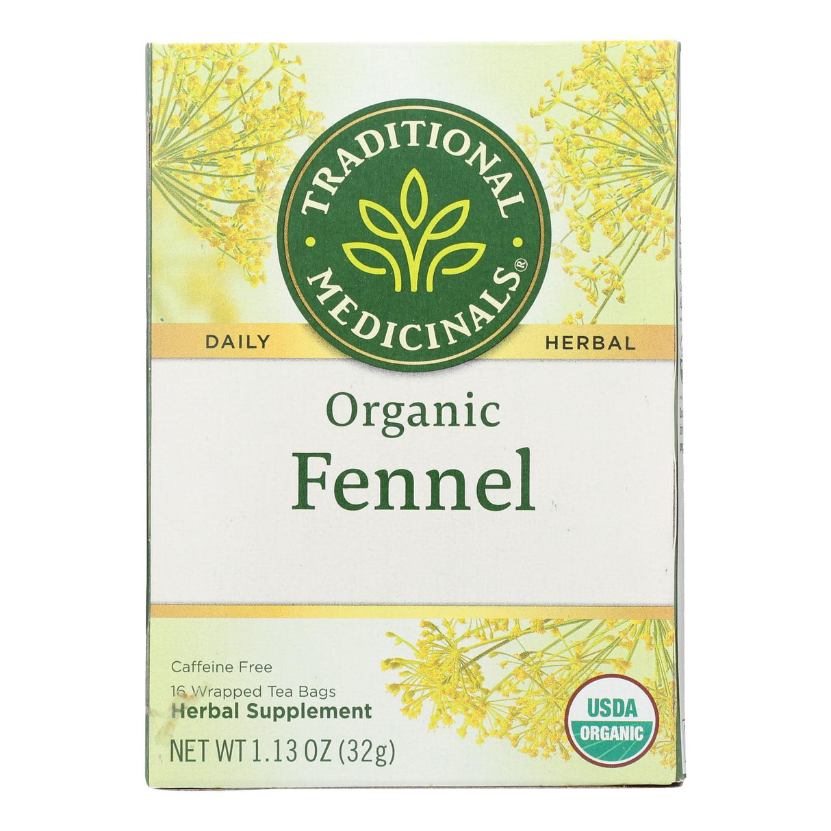 Traditional Medicinals Organic Herbal Tea - Fennel (6 Pack, 16 Bags) - Cozy Farm 