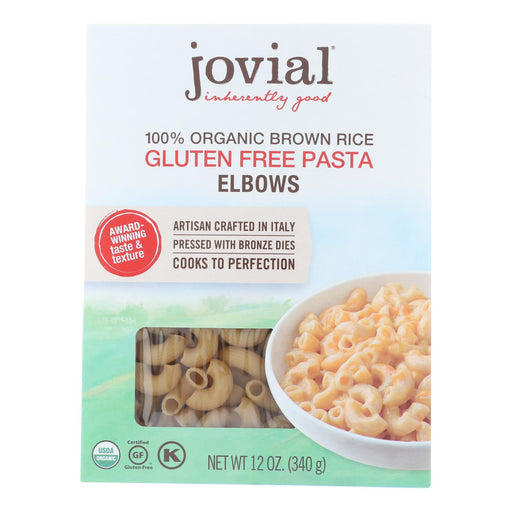 Jovial Gluten-Free Brown Rice Elbow Pasta, 12 oz (Pack of 12) - Cozy Farm 