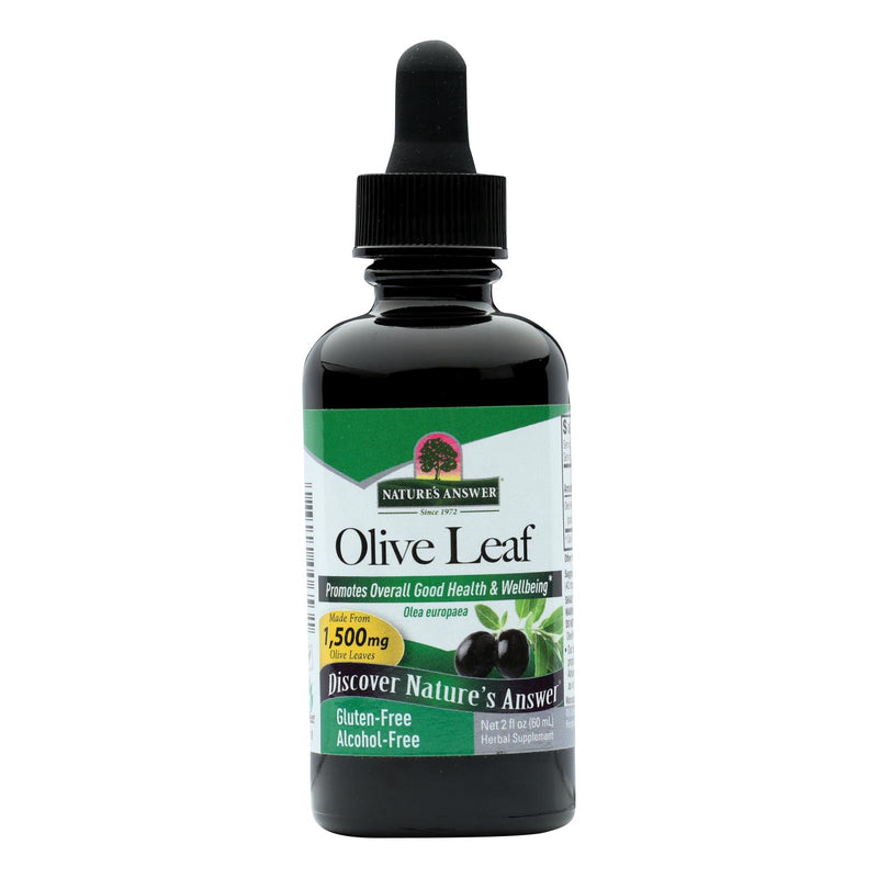 Nature's Answer High-Strength Oleopein Olive Leaf Extract Liquid Extract - Alcohol-Free - 2 Fl Oz - Cozy Farm 