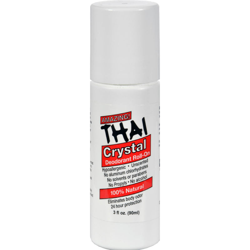 Thai Crystal Natural Mineral Salt Deodorant Roll-on (3 Oz.) - Cozy Farm 