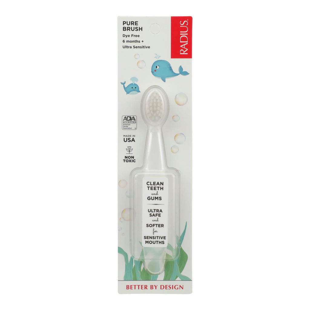 Radius Pure Baby Toothbrush 6-18 Months Ultra Soft (Pack of 6) - Cozy Farm 