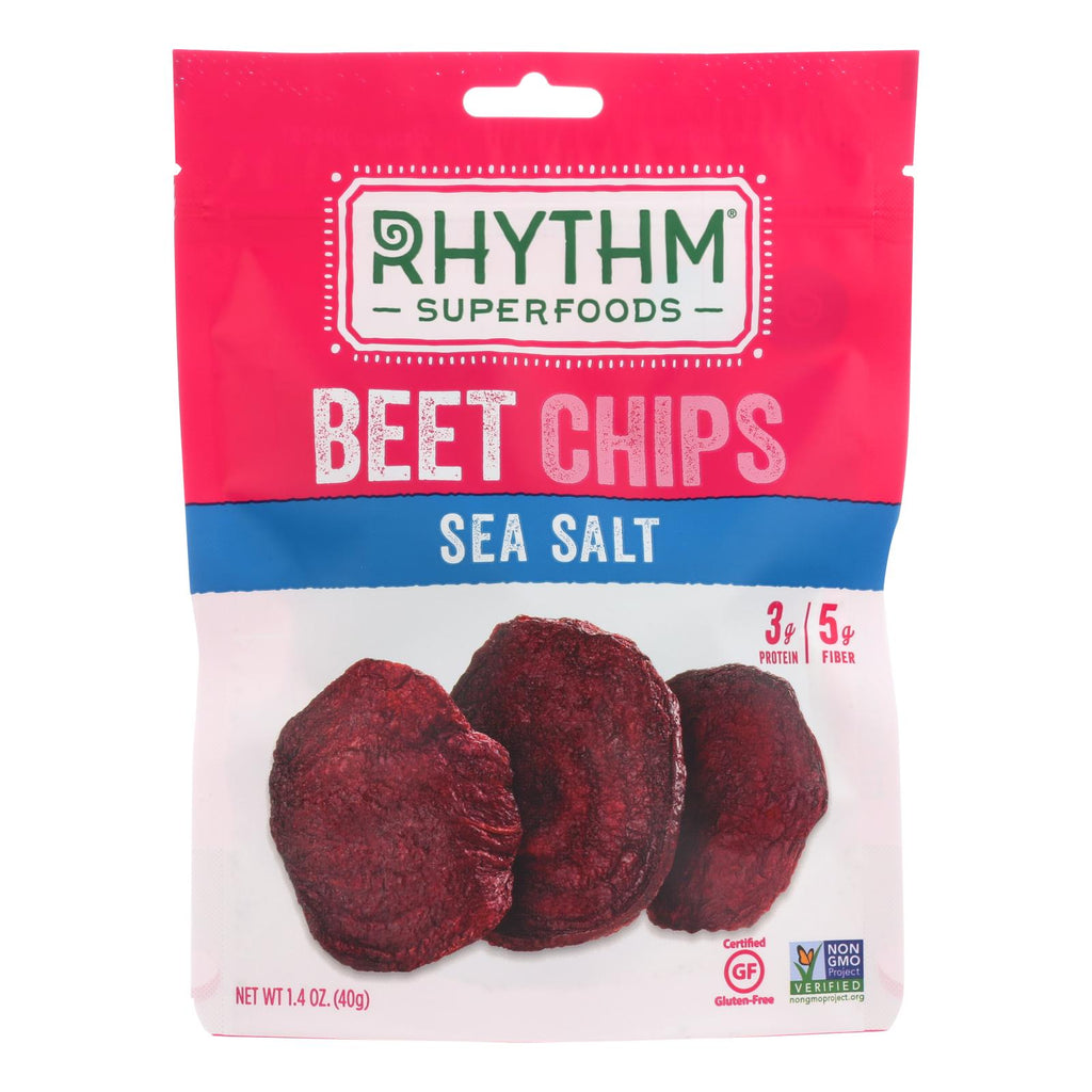 Rhythm Superfoods Sea Salt Beet Chips (Pack of 12) - 1.4 Oz. - Cozy Farm 