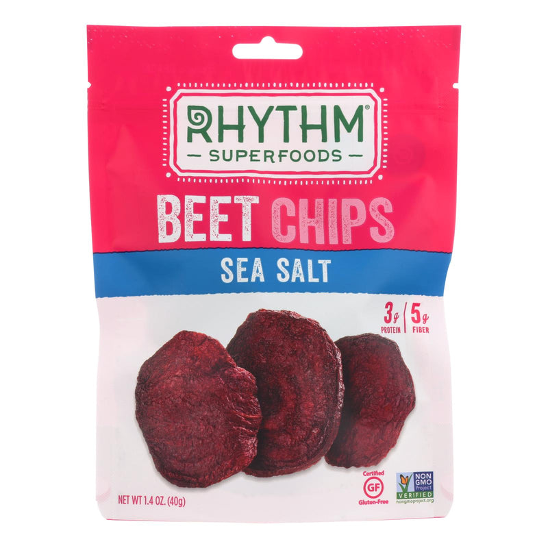 Rhythm Superfoods Sea Salt Beet Chips - Pack of 12, 1.4 Oz. Each - Cozy Farm 