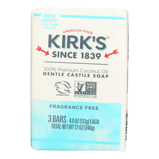 Kirk's Original Coco Castile Foaming Hand Soap, Fragrance Free, 4 Oz. (Pack of 3) - Cozy Farm 