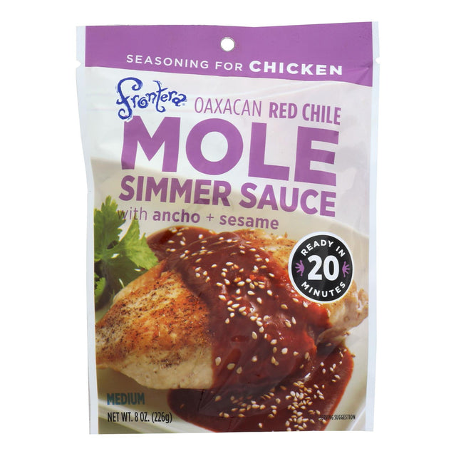 Frontera Foods Simmer Sauce: Oaxacan Red Chile Mole with Ancho & Sesame (6 - 8 Oz) - Cozy Farm 