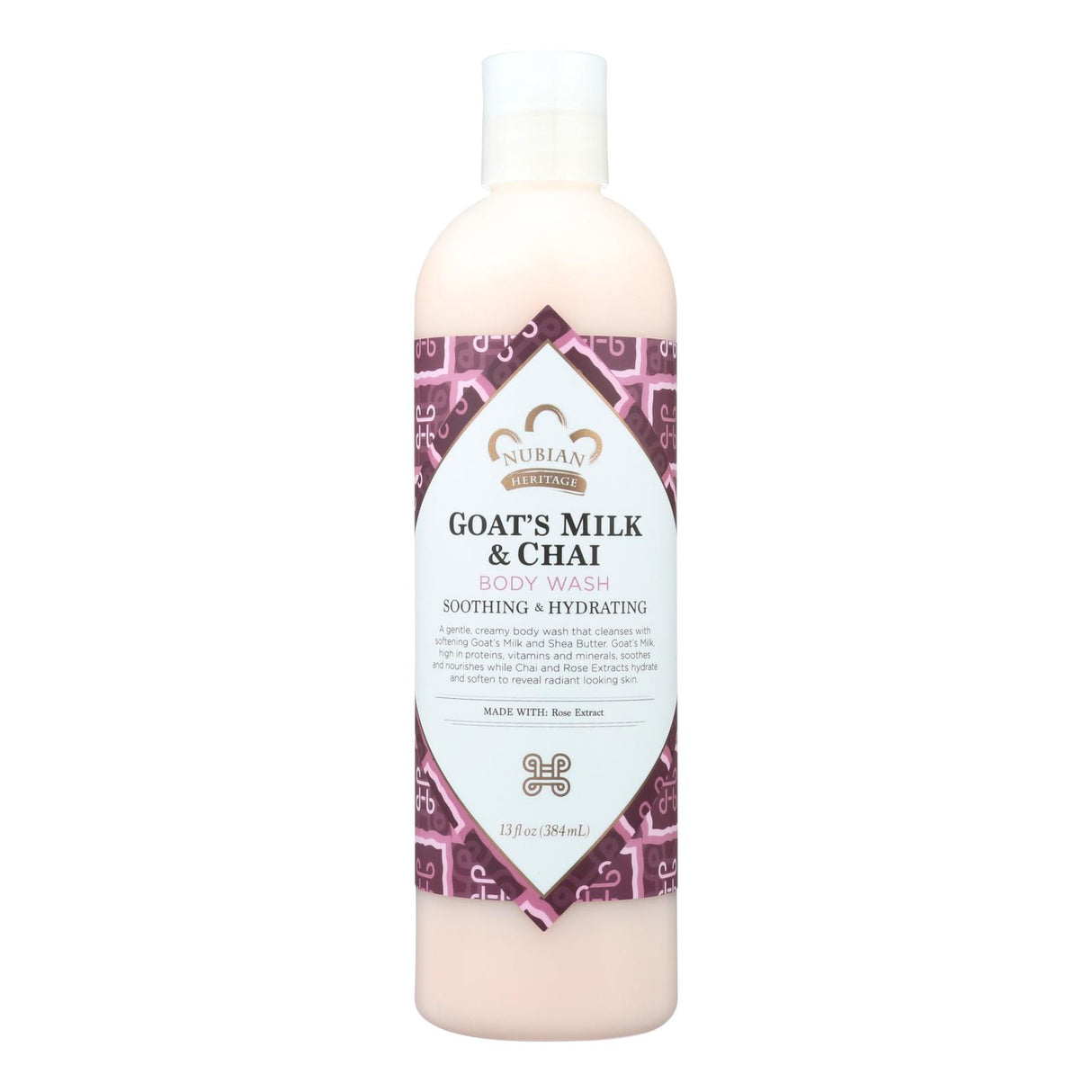 Nubian Heritage Body Wash, Goats Milk & Chai, Moisturizing, 13 Fl Oz. - Cozy Farm 