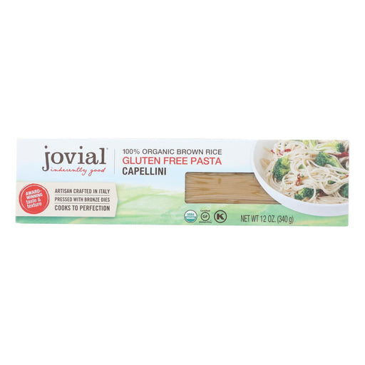 Jovial Gluten Free Brown Rice Pasta Capellini | 12 Pack of 12 Oz. Bags - Cozy Farm 