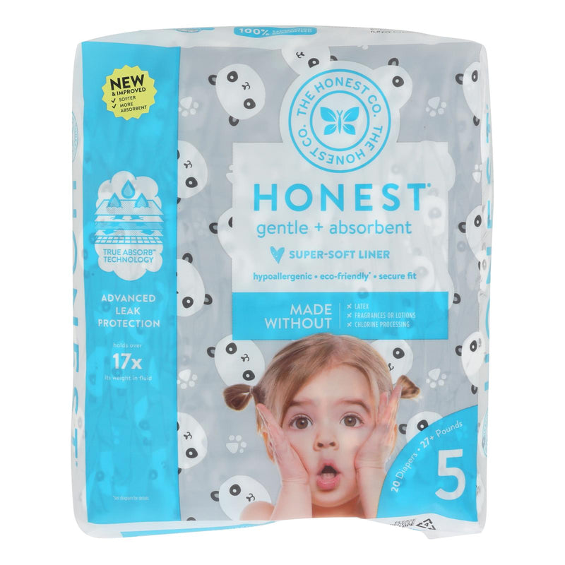 The Honest Company Pandas Diapers, Size 5 (Pack of 20) - Cozy Farm 