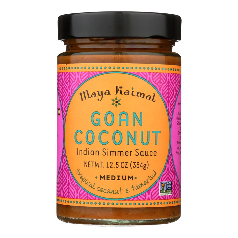 Maya Kaimal Authentic Goan Coconut Curry Sauce (Pack of 6) - 12.5 Oz. Per Jar - Cozy Farm 