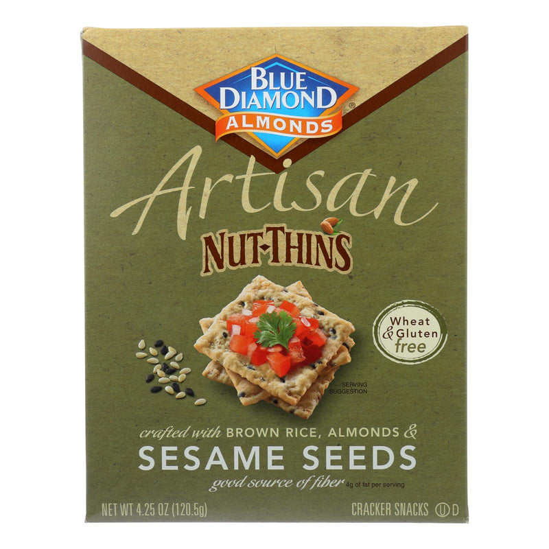 Blue Diamond Artesian Nut Thins Sesame Seed, 4.25 Ounce (Pack of 12) - Cozy Farm 