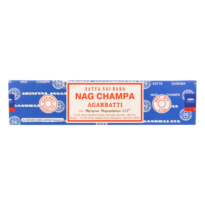 Sai Baba Nag Champa Incense: 40g x 12 Pack - Cozy Farm 