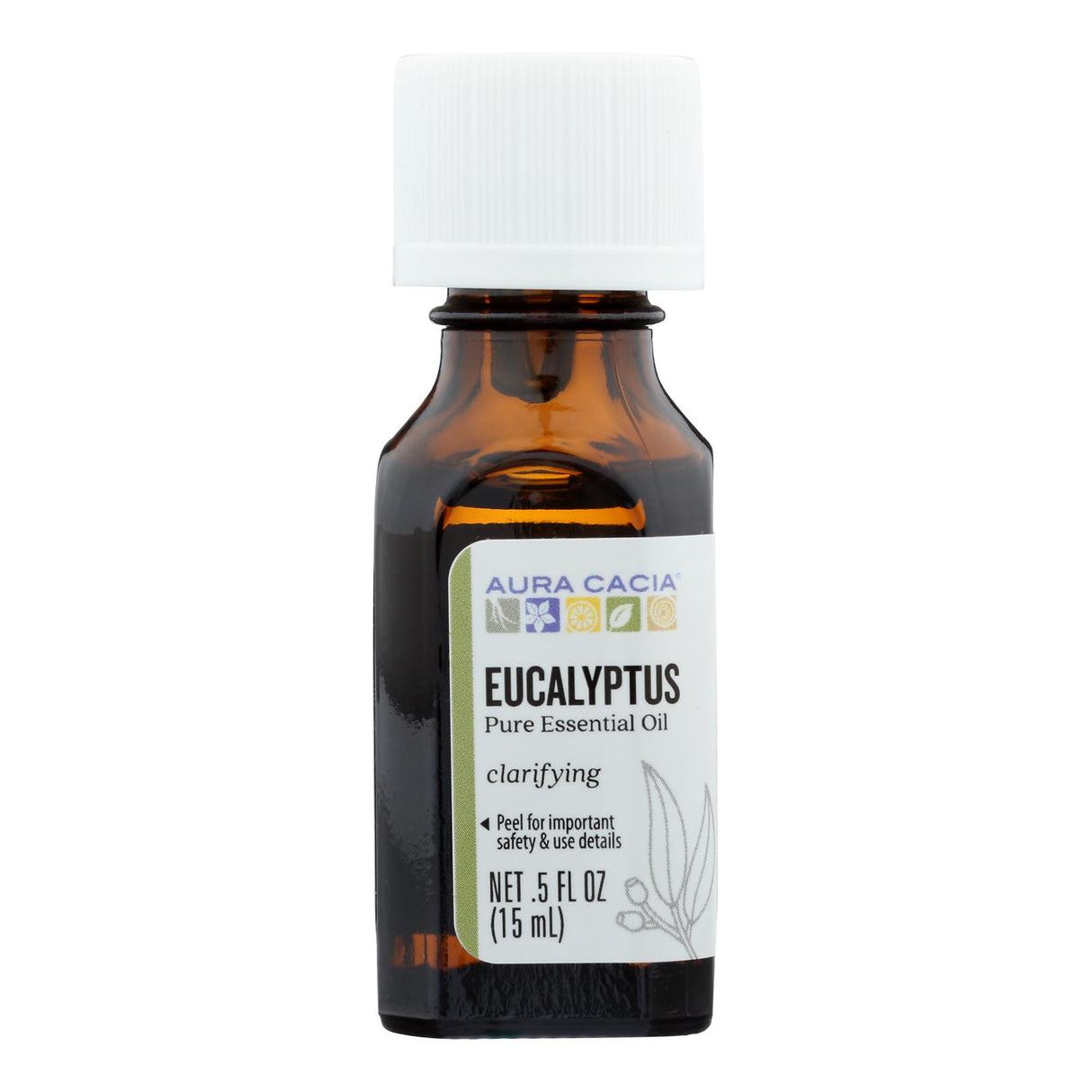 Aura Cacia Eucalyptus Pure Essential Oil (0.5 Fl Oz) - Cozy Farm 