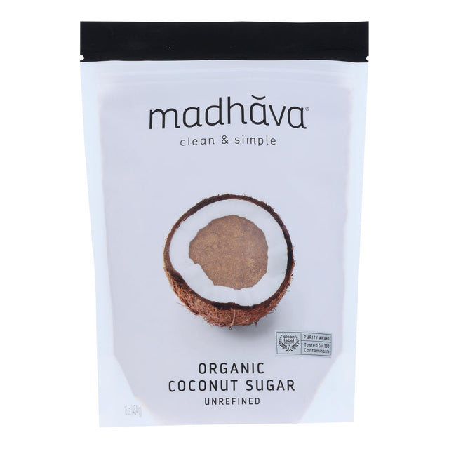 Organic Madhava Coconut Sugar 16 Oz. (Pack of 6) - Cozy Farm 