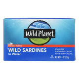 Wild Planet Sardines in Water, Omega 3 Rich, Gluten-Free, Non-GMO (Pack of 12 - 4.375 Oz. Cans) - Cozy Farm 