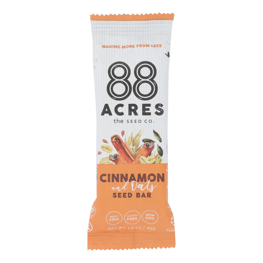 88 Acres Seed Bars Oats and Cinnamon (Pack of 9 - 1.6 Oz.) - Cozy Farm 
