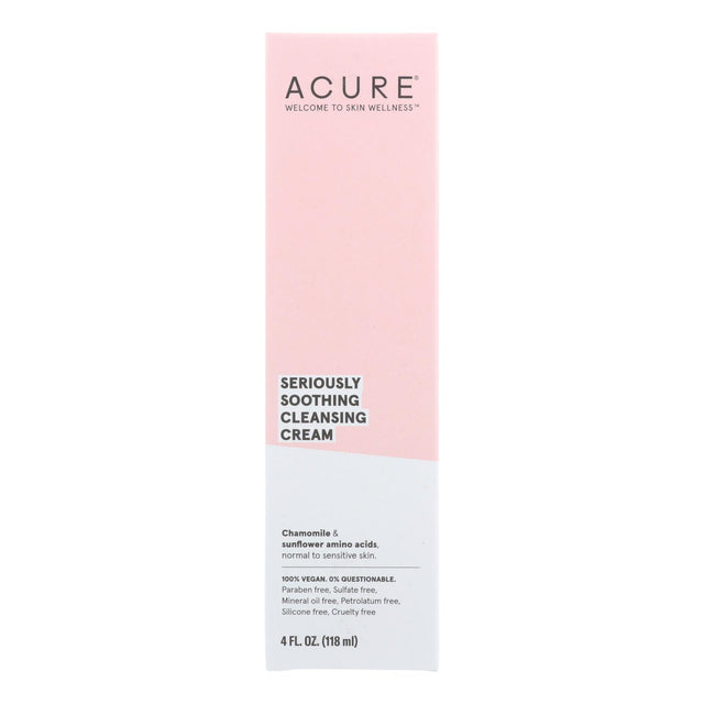 Acure Sensitive Facial Cleanser with Peony Extract & Sunflower Amino Acids, 4 Fl Oz - Cozy Farm 