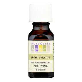 Aura Cacia Red Thyme Essential Oil (0.5 Oz.) - Cozy Farm 
