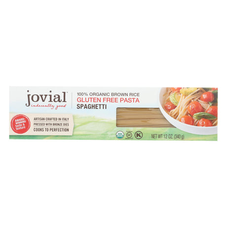 Jovial Organic Brown Rice Spaghetti, 12 Oz Pack of 12 - Cozy Farm 