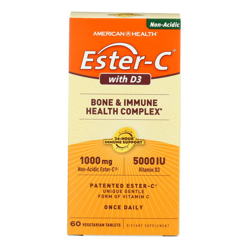 American Health Ester-C with D3 Immune & Strong Bones Support (60 Tablets) - Cozy Farm 
