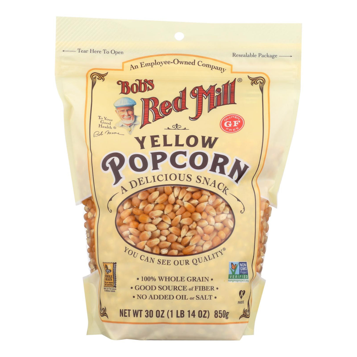 Bob's Red Mill Organic Popcorn, 4-Pack, 30 Oz, Gluten-Free, Non-GMO, Kosher - Cozy Farm 