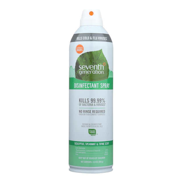 Seventh Generation Plant-Based Disinfectant Spray in Eucalyptus Spearmint Thyme Scent (Pack of 8 - 13.9 Oz.) - Cozy Farm 