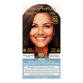 Tints Of Nature 4CH Rich Chocolate Brown Permanent Hair Color (4.4 Fl Oz) - Cozy Farm 