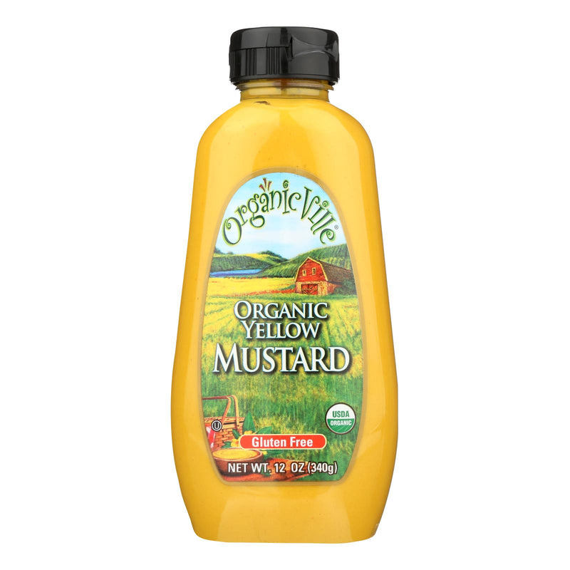 Organic Ville Yellow Mustard 12 Oz. Pack of 12 - Cozy Farm 