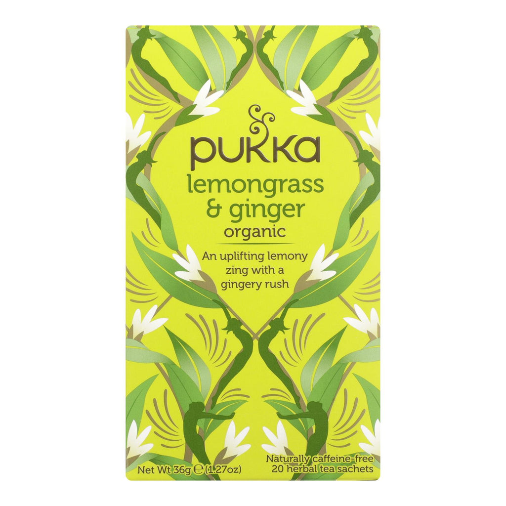 Pukka Herbal Teas - Tea Lemongrass Ginger (Pack of 6, 20 Count) - Cozy Farm 