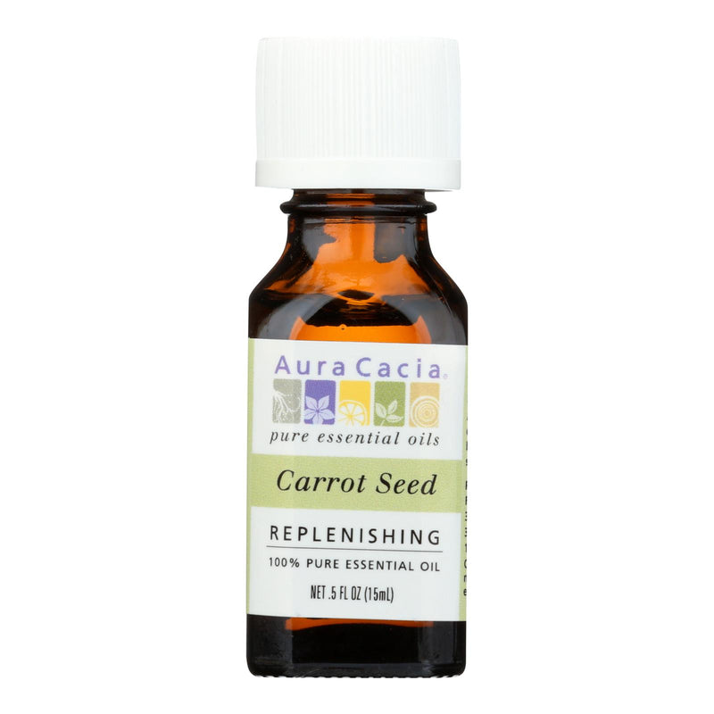 Aura Cacia Pure Essential Oil Carrot Seed (0.5 Fl Oz.) for Skin Care - Cozy Farm 
