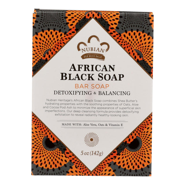 Nubian Heritage African Black Sulfur Soap for Acne Prone Skin, 5 Oz. - Cozy Farm 