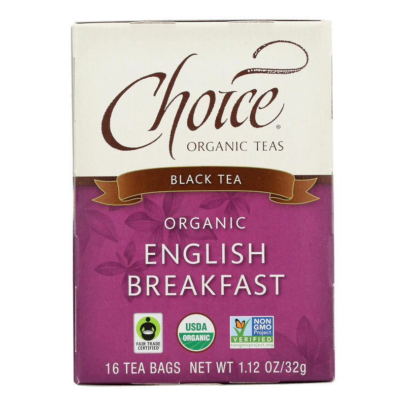 Choice Organic Teas English Breakfast Tea - 16 Tea Bags (6 Pack) - Cozy Farm 