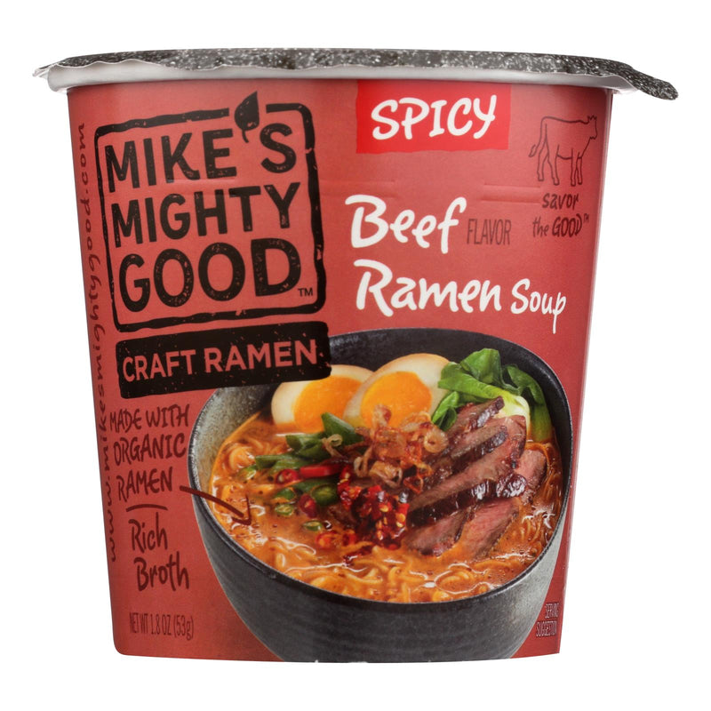 Mike's Mighty Good Spicy Beef Ramen Noodle Soup (6-Pack, 1.8 Oz. Each) - Cozy Farm 