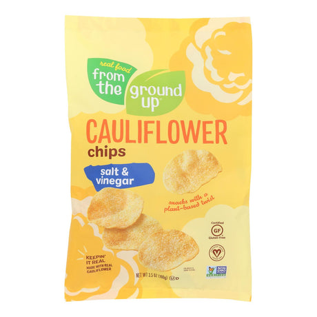 From The Ground Up Salt & Vinegar Cauliflower Chips (12 x 3.5 Oz.) - Cozy Farm 