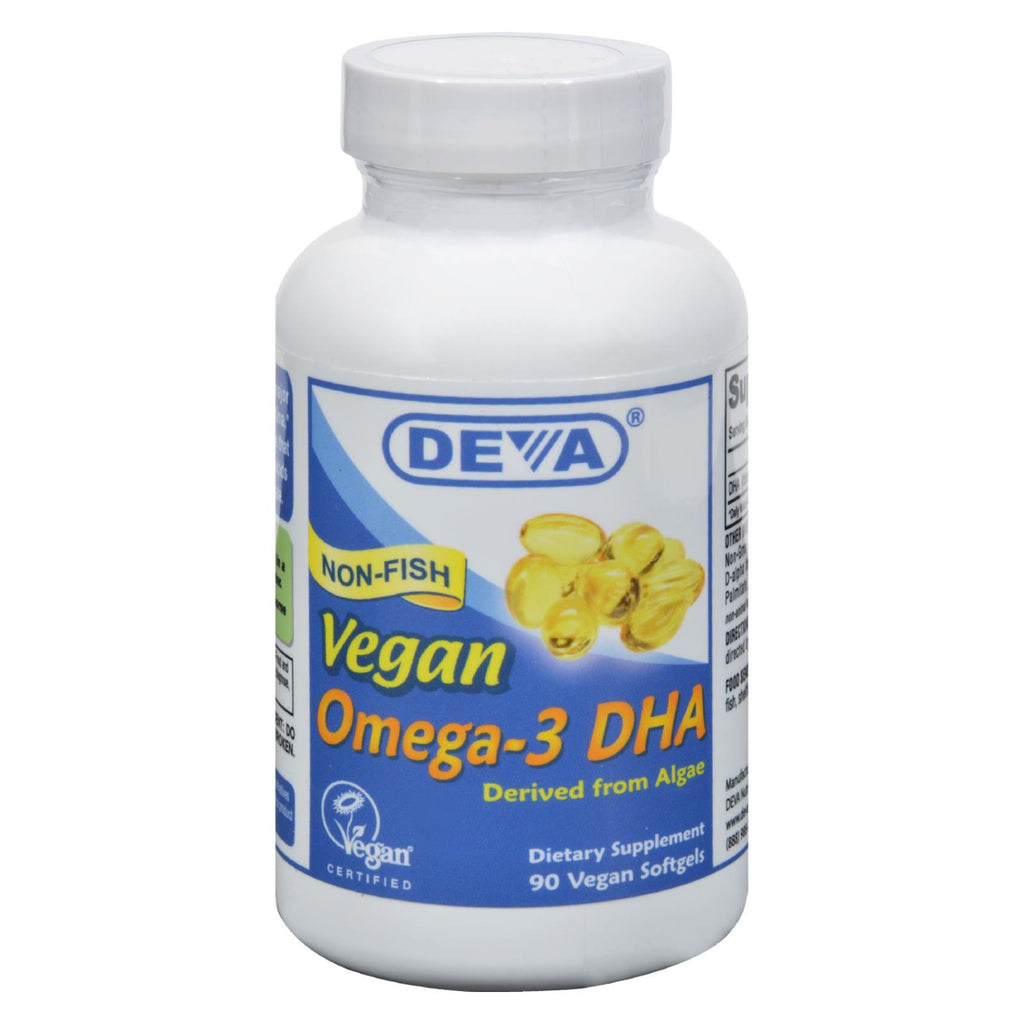 Deva Vegan Vitamins Omega-3 DHA (Pack of 90) Vegan Softgels - Cozy Farm 
