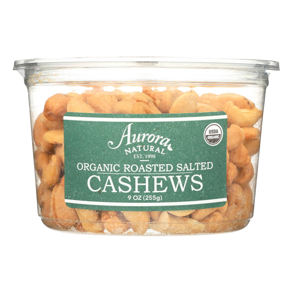 Organic Roasted Salted Cashews  by Aurora Natural Products (Pack of 12 - 9 Oz.) - Cozy Farm 