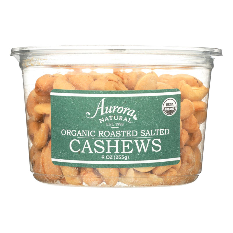 Aurora Natural Products Organic Salted Roasted Cashews - 12 Pack 9 Oz. - Cozy Farm 