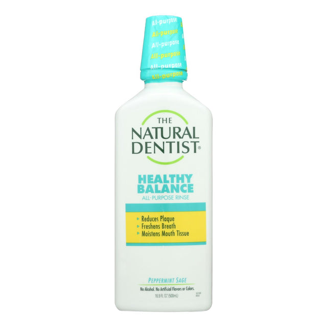 Natural Dentist Healthy Balance All Purpose Rinse Peppermint Sage - 16 Fl Oz - Cozy Farm 