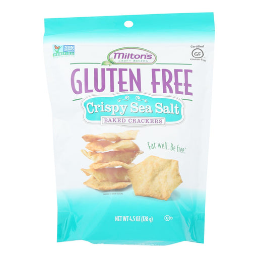 Milton's Gluten-Free Baked Crackers (Pack of 12) - Crispy Sea Salt - 4.5 Oz. - Cozy Farm 