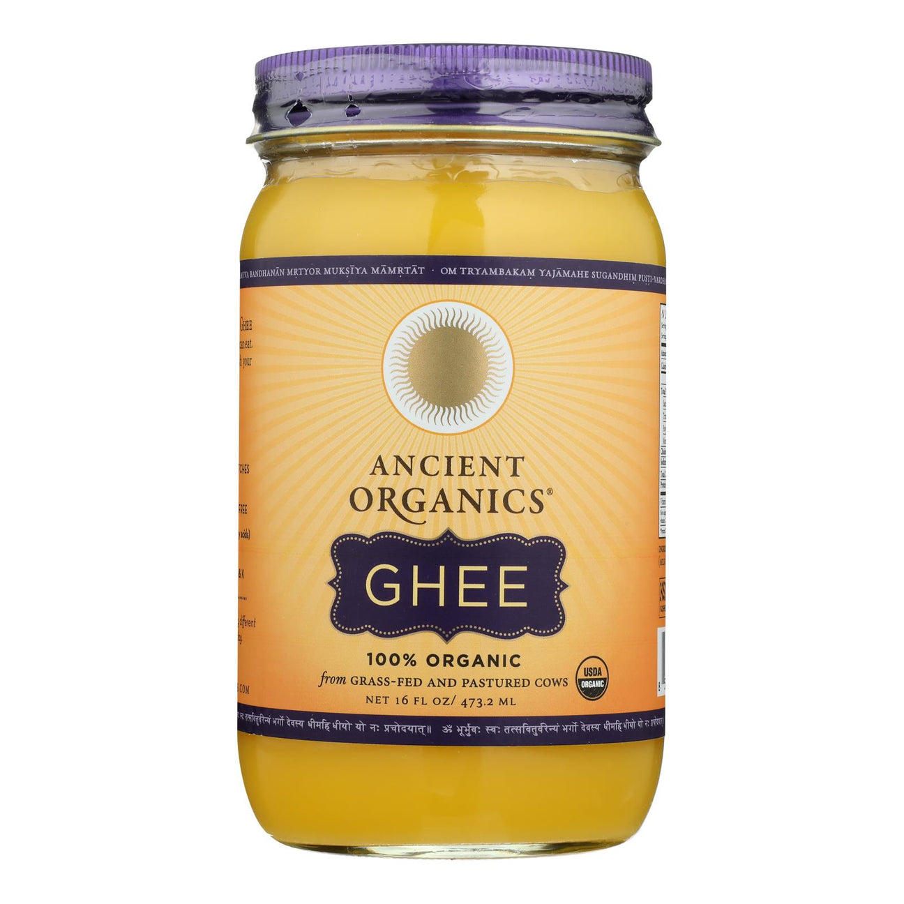 Ancient Organics Artisan Ghee (6 Pack, 16 Oz) - Organic, Grass-Fed, Pure Flavor - Cozy Farm 