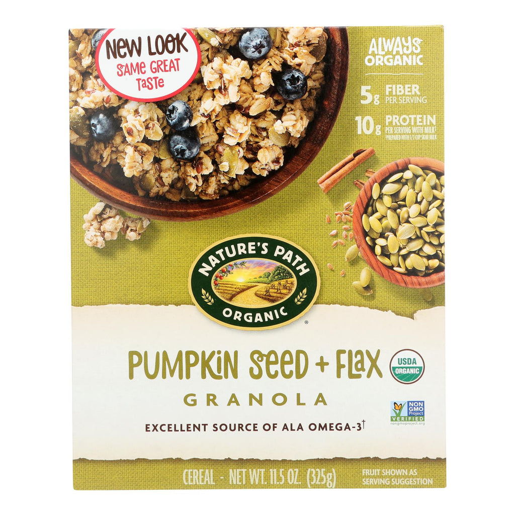 Nature's Path Organic Flax Plus Granola - Pumpkin (Pack of 12) - 11.5 Oz. - Cozy Farm 