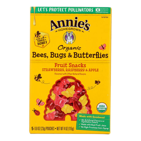 Annie's Homegrown Fruit Snack Triple Berry Bug, 4 Oz, Pack of 10 - Cozy Farm 