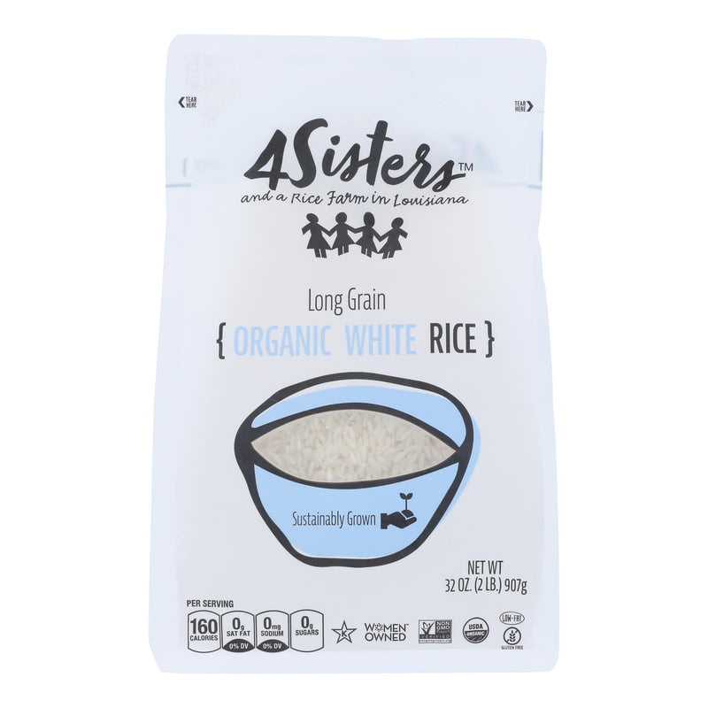 4 Sisters Rice Og2 White Long Grain (Pack of 6 - 2 lb.) - Cozy Farm 