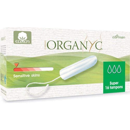 Organyc Tampons (Pack of 16) - 100% Organic Cotton Super Non-Applicator - Cozy Farm 
