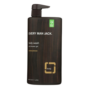 Every Man Jack Sandalwood Body Wash (33.8 Fl Oz.) - Cozy Farm 