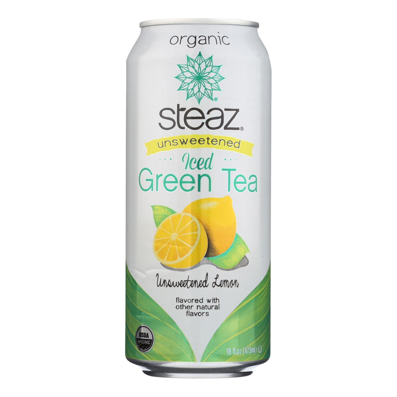Steaz Unsweetened Green Tea with Lemon, 12-Pack 16 fl. oz. Bottles - Cozy Farm 