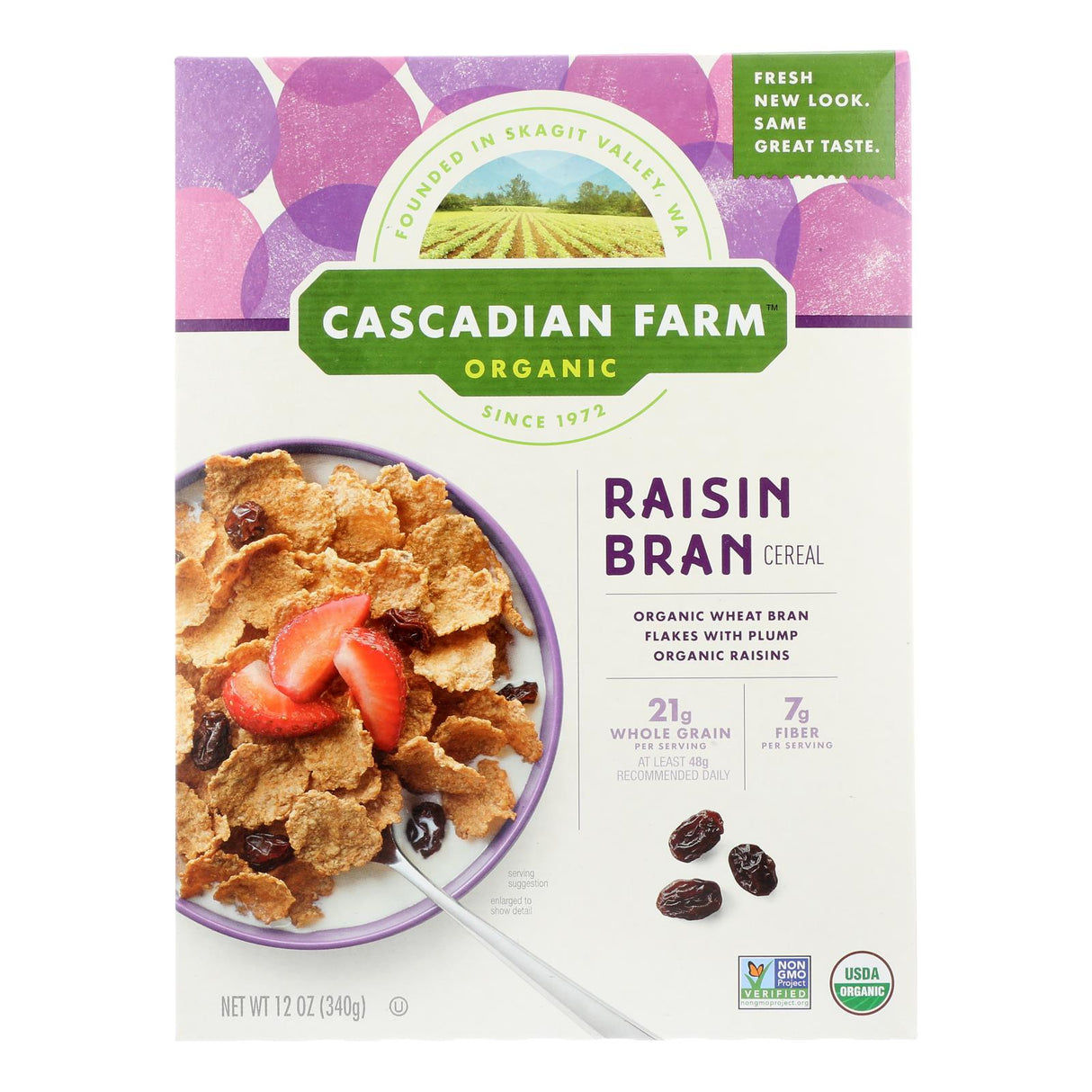 Cascadian Farm Organic Raisin Bran Cereal, 12 Oz. (Pack of 10) - Cozy Farm 