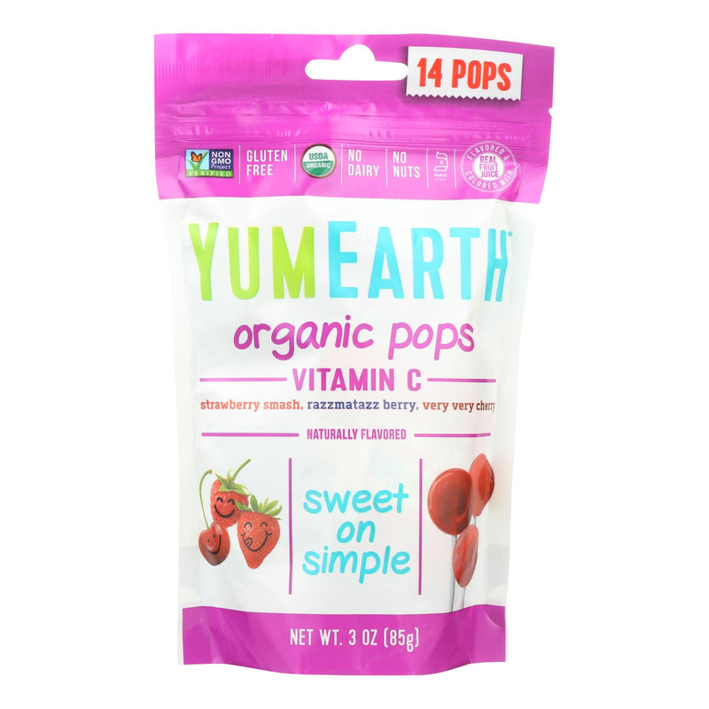 YumEarth Organic Vitamin C Pops - 3 Oz (Pack of 6) - Immune Support, No Artificial Flavors or Colors - Cozy Farm 