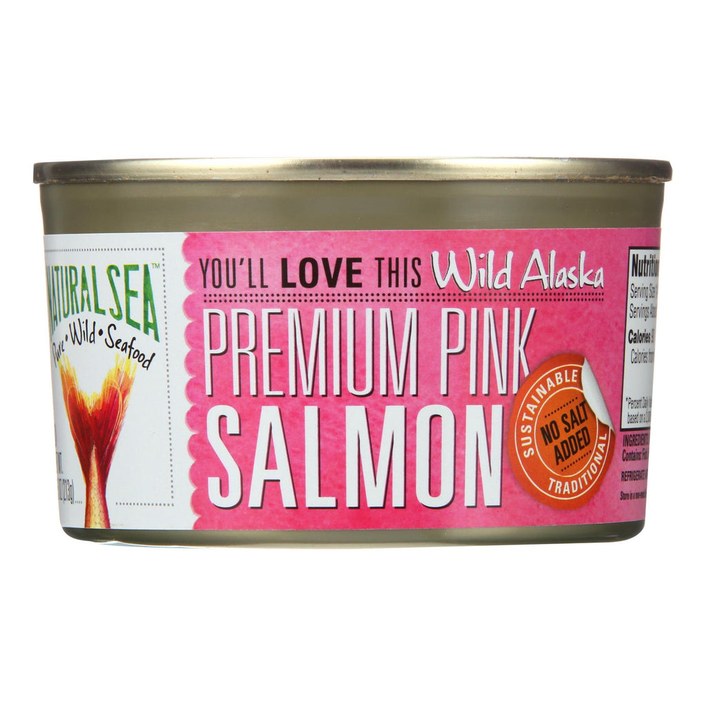Natural Sea Wild Pink Salmon, Unsalted (Pack of 12 - 7.5 Oz.) - Cozy Farm 