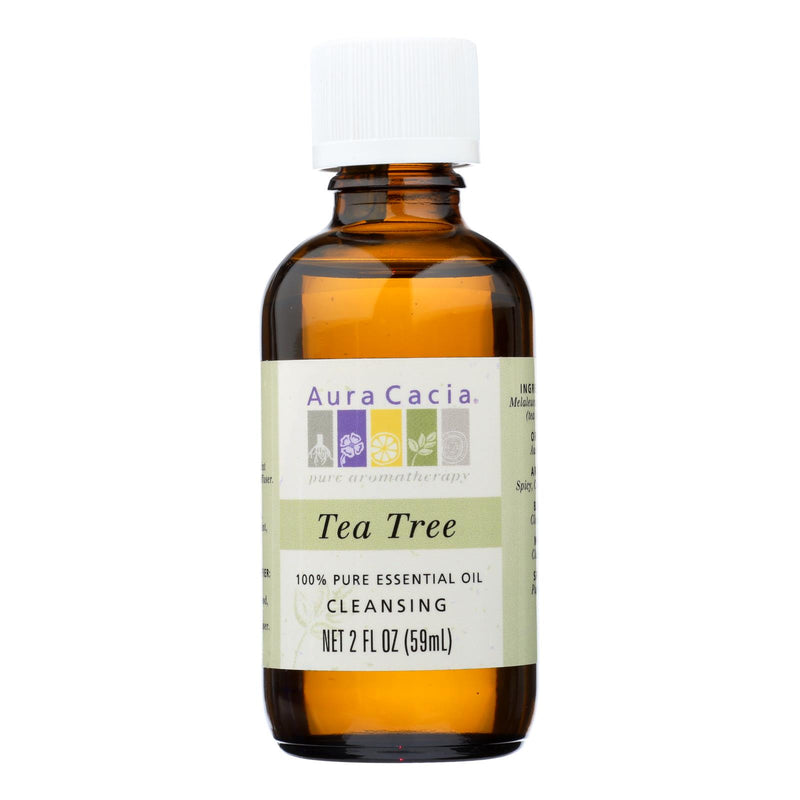 Aura Cacia Pure Tea Tree Essential Oil for Cleansing (2 Oz.) - Cozy Farm 